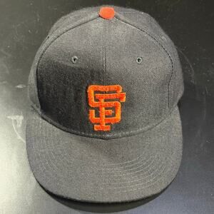 Vintage 90s San Francisco Giants Hat New Era Plain Logo Pro Model 6 3/4 Wool USA